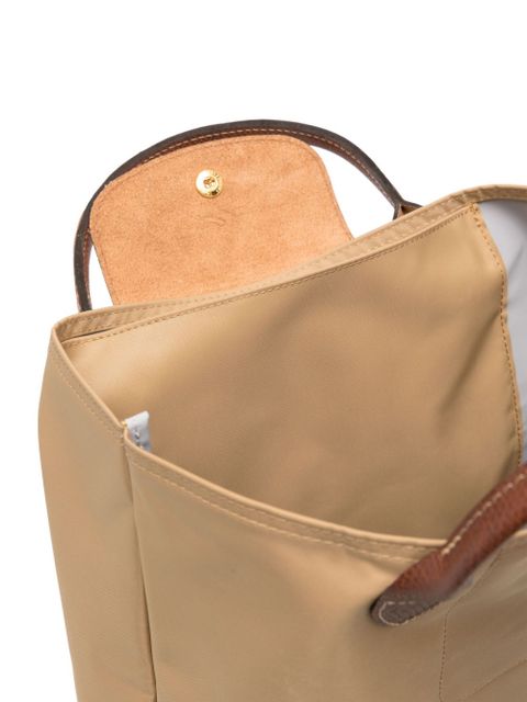 Longchamp logo-embossed tote bag - Neutrals