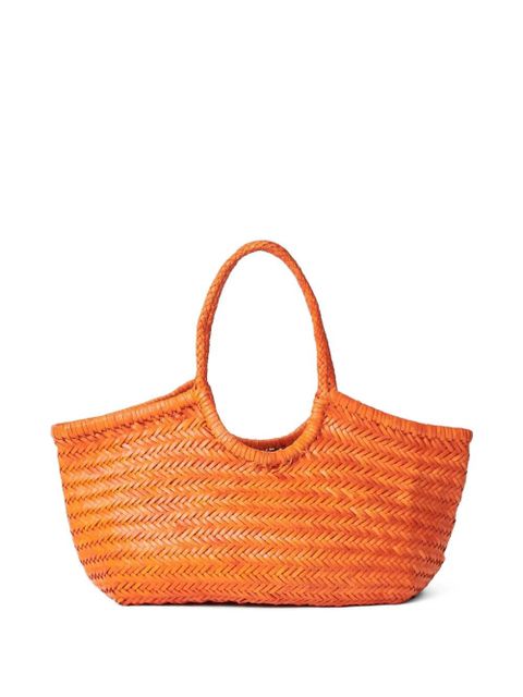 DRAGON DIFFUSION large Nantucket woven leather shoulder bag - Orange - zdjęcie produktu nr 1