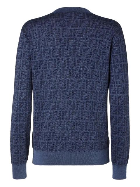 FENDI patterned sweater - Blue