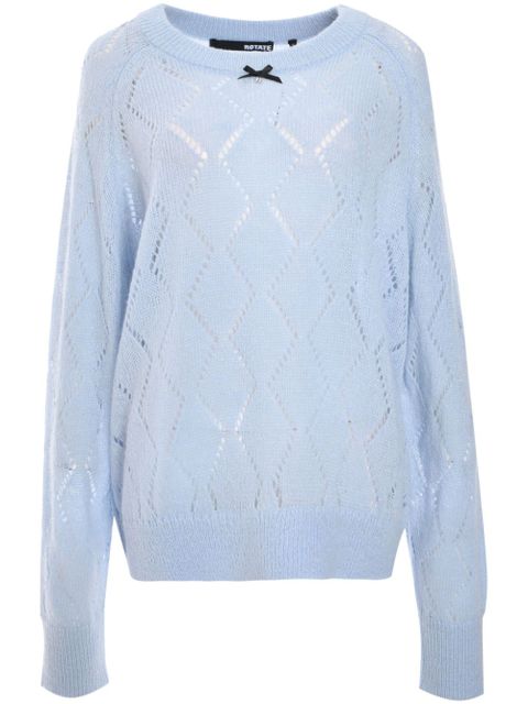 ROTATE BIRGER CHRISTENSEN pointelle-knit sweater - Blue - zdjęcie produktu nr 1