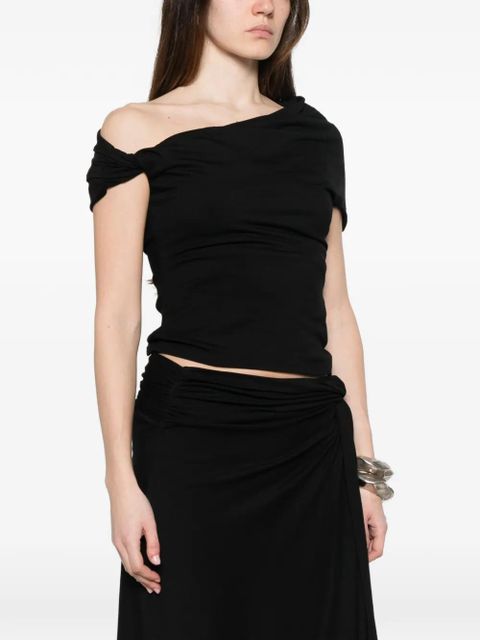 Paris Georgia Ida draped top - Black