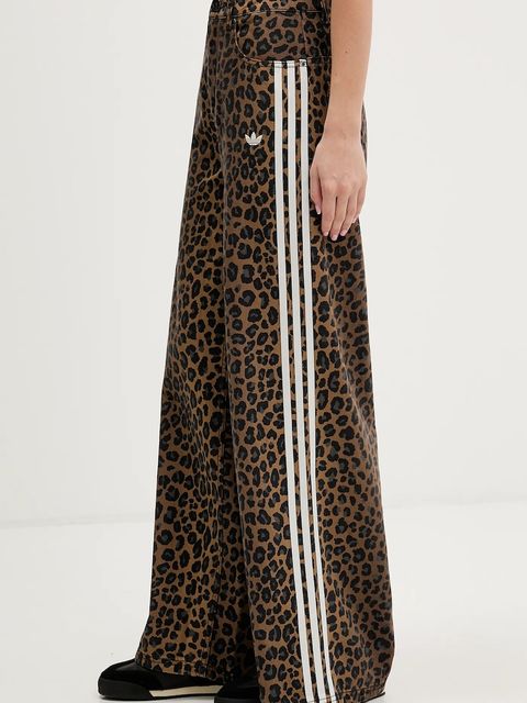 adidas Originals jeansy damskie kolor brązowy KA2680