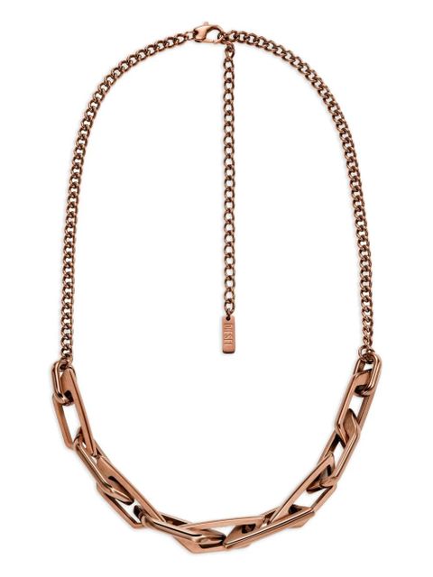 Diesel Dx1646200 interlocking logo chain necklace - Brown - zdjęcie produktu nr 1