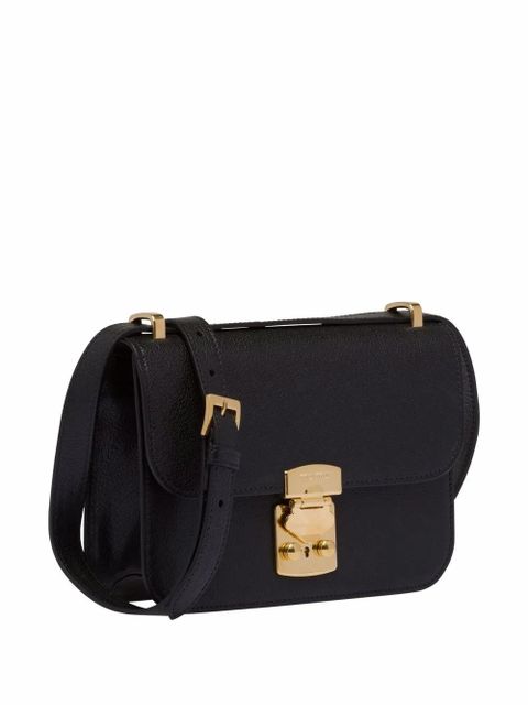 Miu Miu Madras leather shoulder bag - Black
