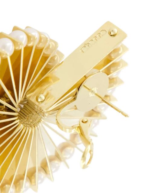 Rabanne faux-pearl spiral earrings - Gold