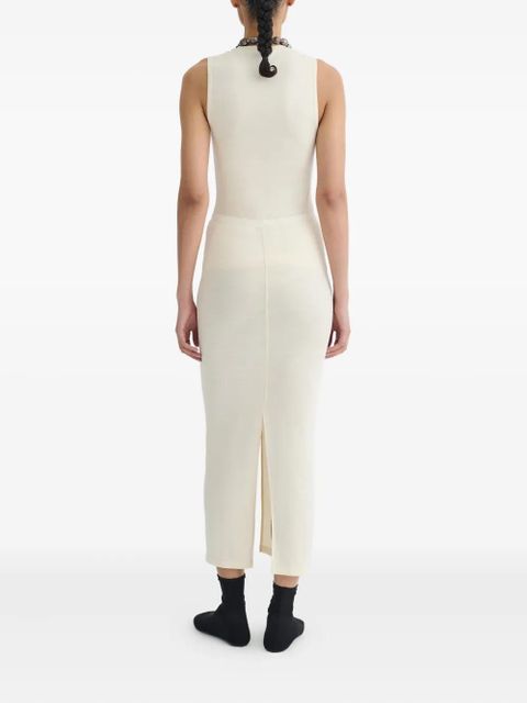 Nanushka Rafa front-slit midi skirt - Neutrals