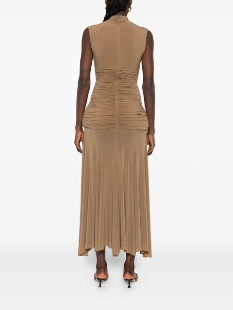 Magda Butrym high-neck draped maxi dress - Neutrals