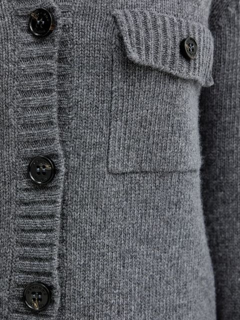 Weekend Max Mara kardigan wełniany OLBIA damski kolor szary 2525346032600