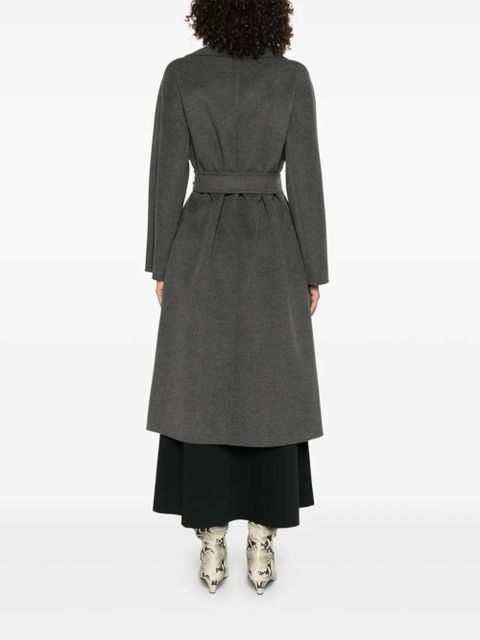 Max Mara notched-collar belted coat - Grey