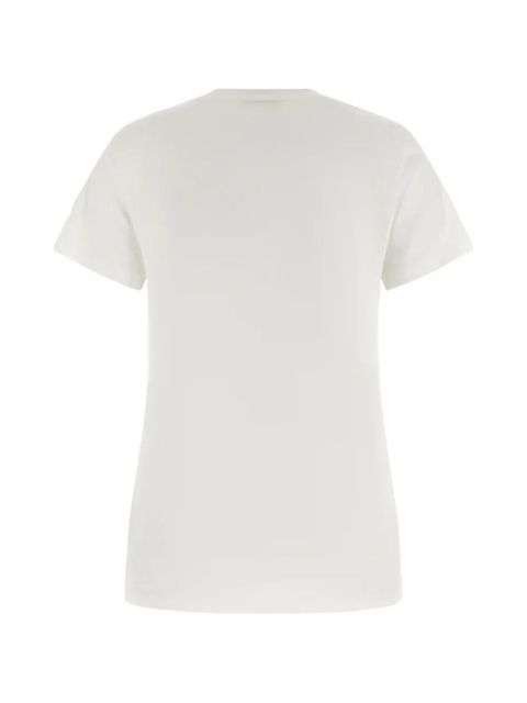 Moncler logo-patch ribbed T-shirt - White - zdjęcie produktu nr 2