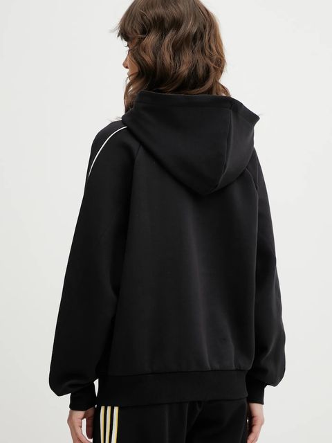 adidas bluza Stadium damska kolor czarny z kapturem gładka KB4955