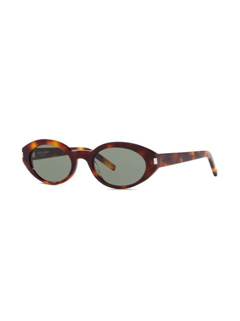 Saint Laurent Eyewear oval-frame sunglasses - Brown - zdjęcie produktu nr 2