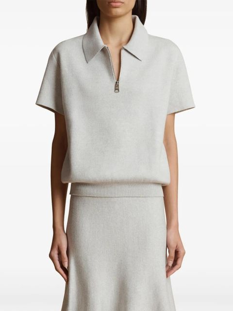 KHAITE The Gulliame knitted top - Grey