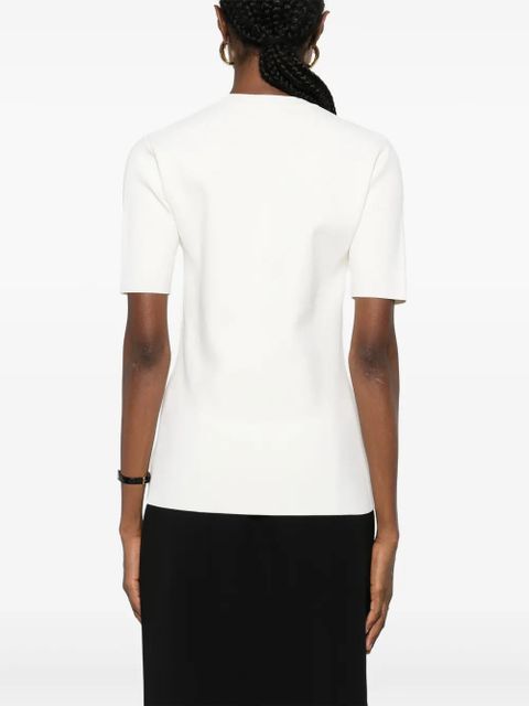 TOTEME crew-neck knitted top - White