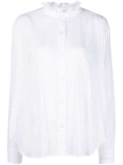 MARANT ÉTOILE Gamble frilled shirt - White - zdjęcie produktu nr 1
