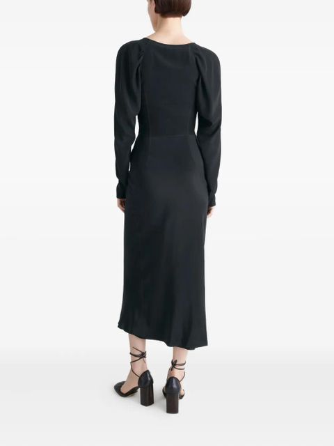 LEMAIRE bias-cut raglan-sleeve midi dress - Black