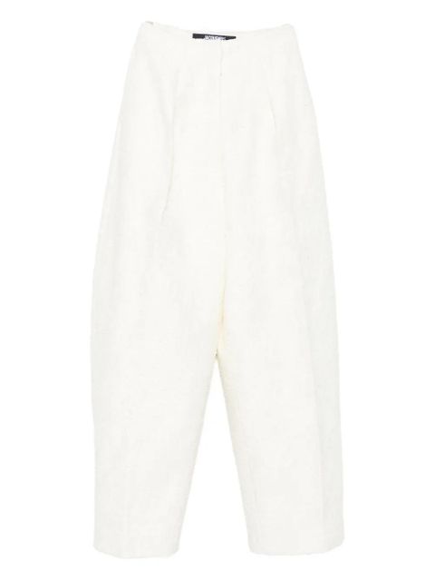 Jacquemus Le Curvo tweed trousers - White