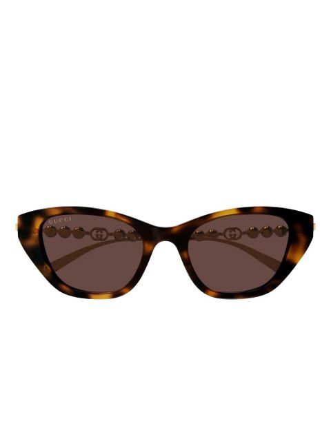 Gucci Eyewear GG1968S pearl cat-eye sunglasses - Brown