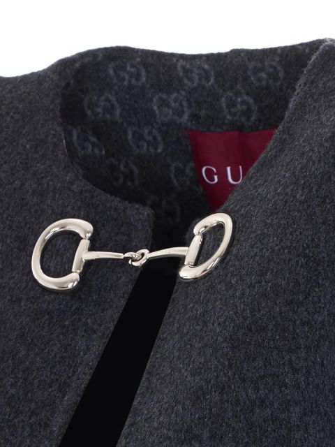 Gucci Horsebit-closure cape - Grey