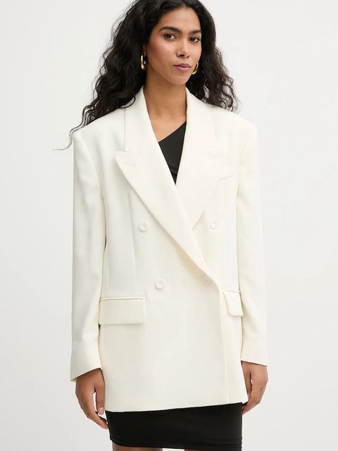 Marella marynarka MLTFERVORE kolor beżowy dwurzędowa gładka 2613041093200 - zdjęcie produktu nr 1