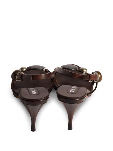 Miu Miu ankle-strap sandals - Brown