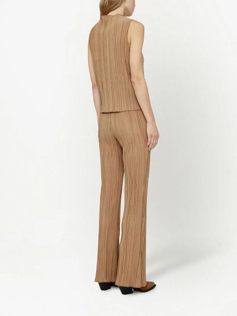 ANINE BING plissé-effect top - Brown