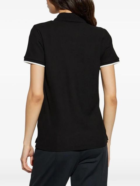 Moncler logo-patch polo shirt - Black