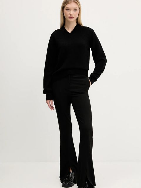 HUGO sweter wełniany damski kolor czarny 50545092 - zdjęcie produktu nr 2