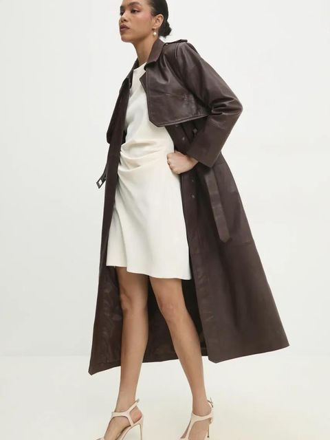 Answear.LAB sukienka kolor beżowy mini prosta - zdjęcie produktu nr 2