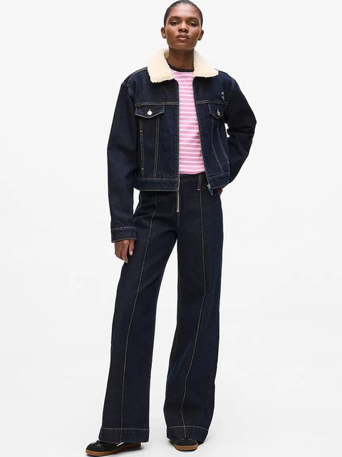 Karl Lagerfeld kurtka jeansowa bawełniana IKON kolor granatowy przejściowa A4W14025