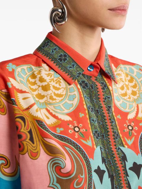 ETRO long-sleeve printed shirt - Pink