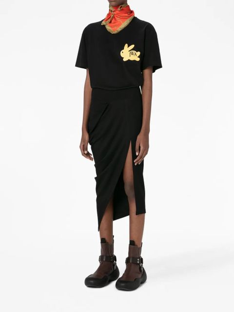 JW Anderson asymmetric draped skirt - Black