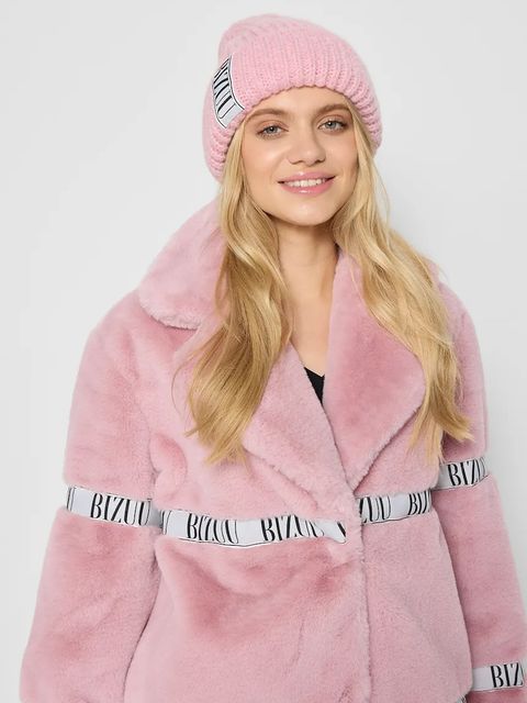 Bizuu czapka z dodatkiem wełny LORRO kolor różowy LORRO RÓŻOWY