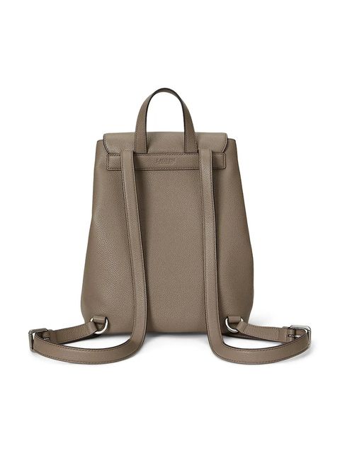 Lauren Ralph Lauren plecak skórzany damski kolor brązowy duży gładki 431969355