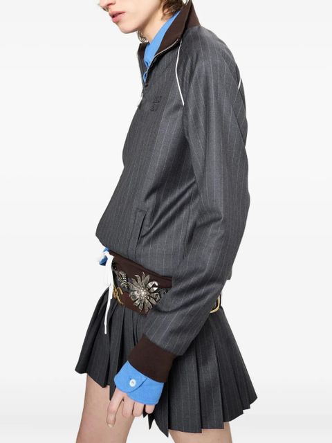 Miu Miu pinstripe jacket - Grey