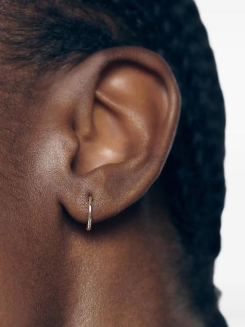 Monica Vinader 14K white gold mini Siren hoops - Silver - zdjęcie produktu nr 2