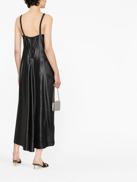 Maison Margiela moiré-effect midi dress - Black