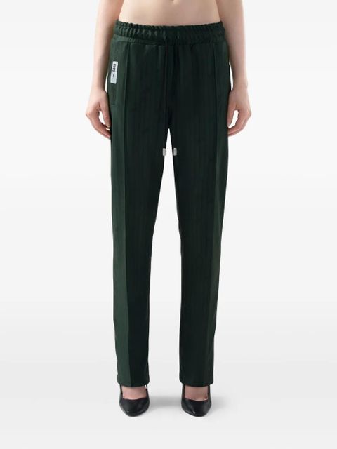 GCDS pinstripe drawstring trousers - Green