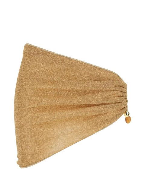 Oséree Lumière asymmetric beaded mini skirt - Gold - zdjęcie produktu nr 1