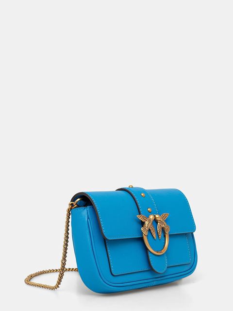 Pinko torebka skórzana kolor niebieski 100061 A0F1 - zdjęcie produktu nr 2