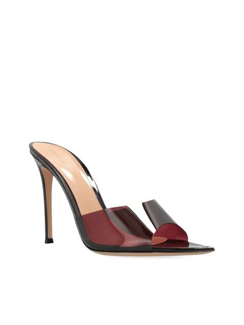 Gianvito Rossi 100mm leather heeled mules - Red - zdjęcie produktu nr 2