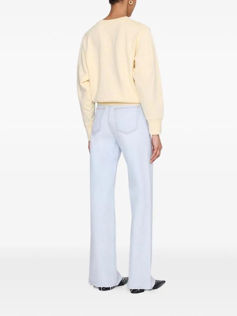 ANINE BING Harry logo-detail sweatshirt - Yellow