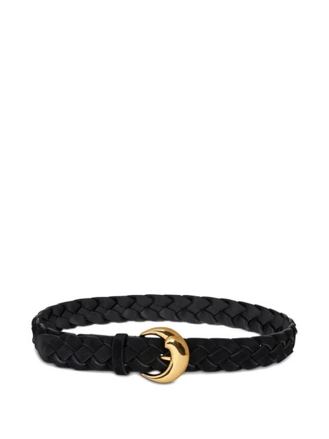 ETRO braided-leather crescent-buckle belt - Black - zdjęcie produktu nr 1
