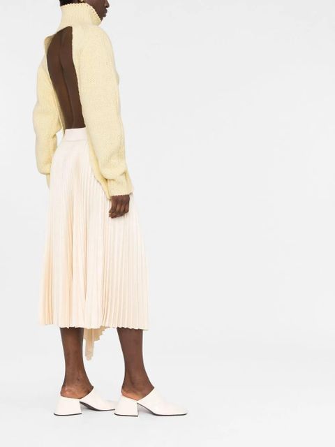 Jil Sander open back high-neck jumper - Yellow