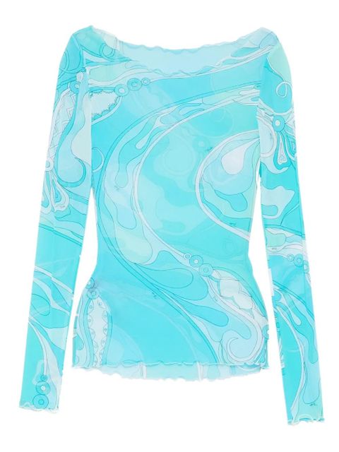 PUCCI Orchidee-print maxi dress - Blue - zdjęcie produktu nr 1