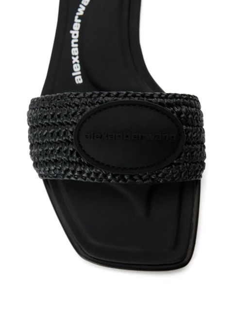 Alexander Wang interwoven-design slides - Black