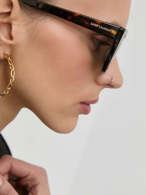 Saint Laurent okulary przeciwsłoneczne MICA damskie kolor czarny