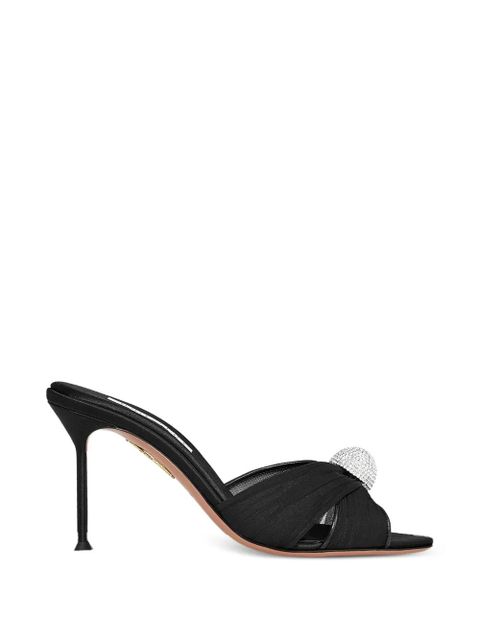 Aquazzura Mystery Mule embellished sandals - Black - zdjęcie produktu nr 1