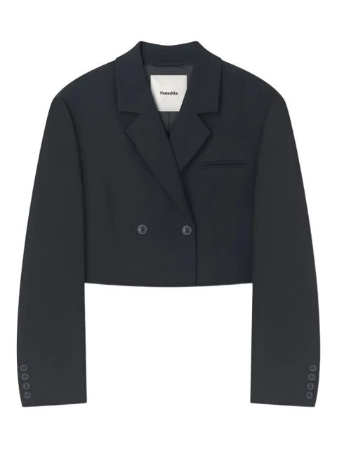 Nanushka Rony double-breasted cropped blazer - Black - zdjęcie produktu nr 1