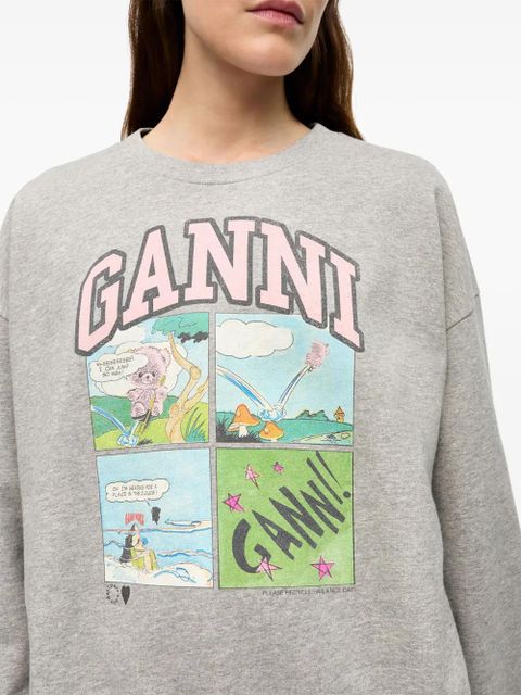 GANNI printed sweatshirt - Grey